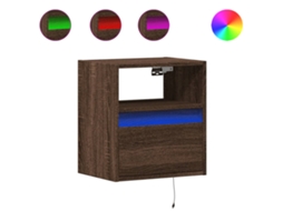 Wall-mounted Bedside Cabinet, Wall-mounted Bedside Cabinets Vidaxl Marrom Madeira Processada (n/a)