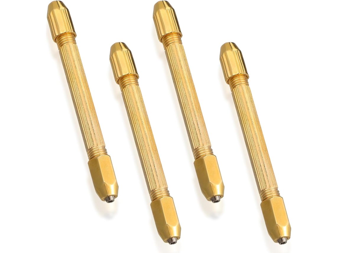 Conjunto De 4 Mini Furadeiras Manuais Com Cabeça Dupla Revestida