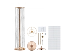 Conjunto De Suportes Para Flores Em Ferro Dourado Com Cristais Tekmaquinas