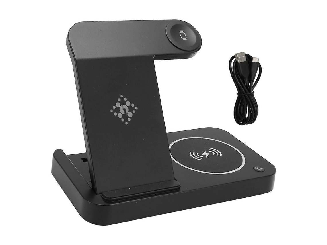 Carregador Sem Fio 4 em 1 com Suporte Dobrável, Estação de Carregamento Multifuncional para Celular, Fone Ouvido e Relógio. GOKOCO