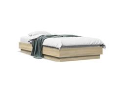 Estrutura Cama S/ Colchão Derivados de Madeira Carvalho Sonoma MAISON EXCLUSIVE (200x200 cm)