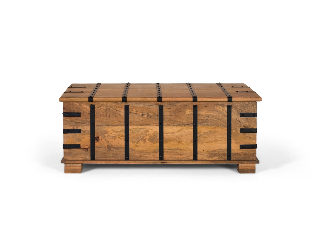 Mesa Baú Em Madeira Maciça Manga Com Acabamento Natural Giner Y Colomer