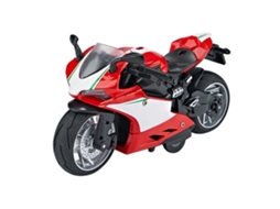 Primerox modelo de Moto Brinquedo 1:14 com Som e Luz, Retrocesso, Liga e Plástico, Vermelho