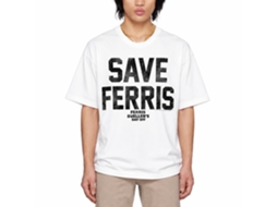 Rockinstone Ferris Bueller's Day Off Save Ferris Again White Adult T-shirt Size:m