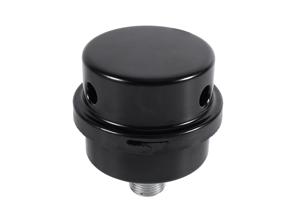 Filtro Silencioso De Entrada Para Compressor De Ar Ferro Preto Rosca 3/8" 16mm Sem Óleo
