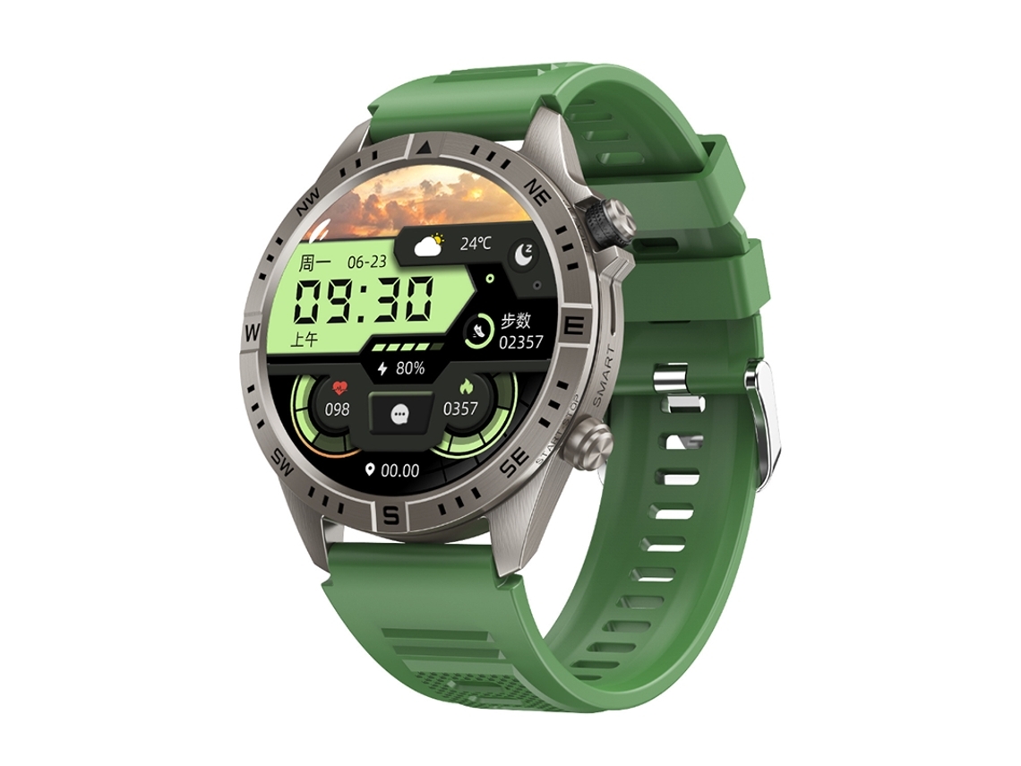 Um Smartwatch Com Funções De Chamada Bluetooth E Notificação De Atividades, Ecológico.