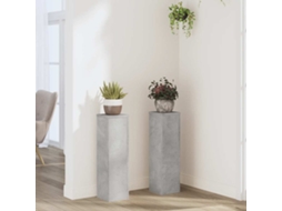 Vidaxl Suportes P/ Plantas 2 Pcs 17x17x60 Cm Derivados De Madeira