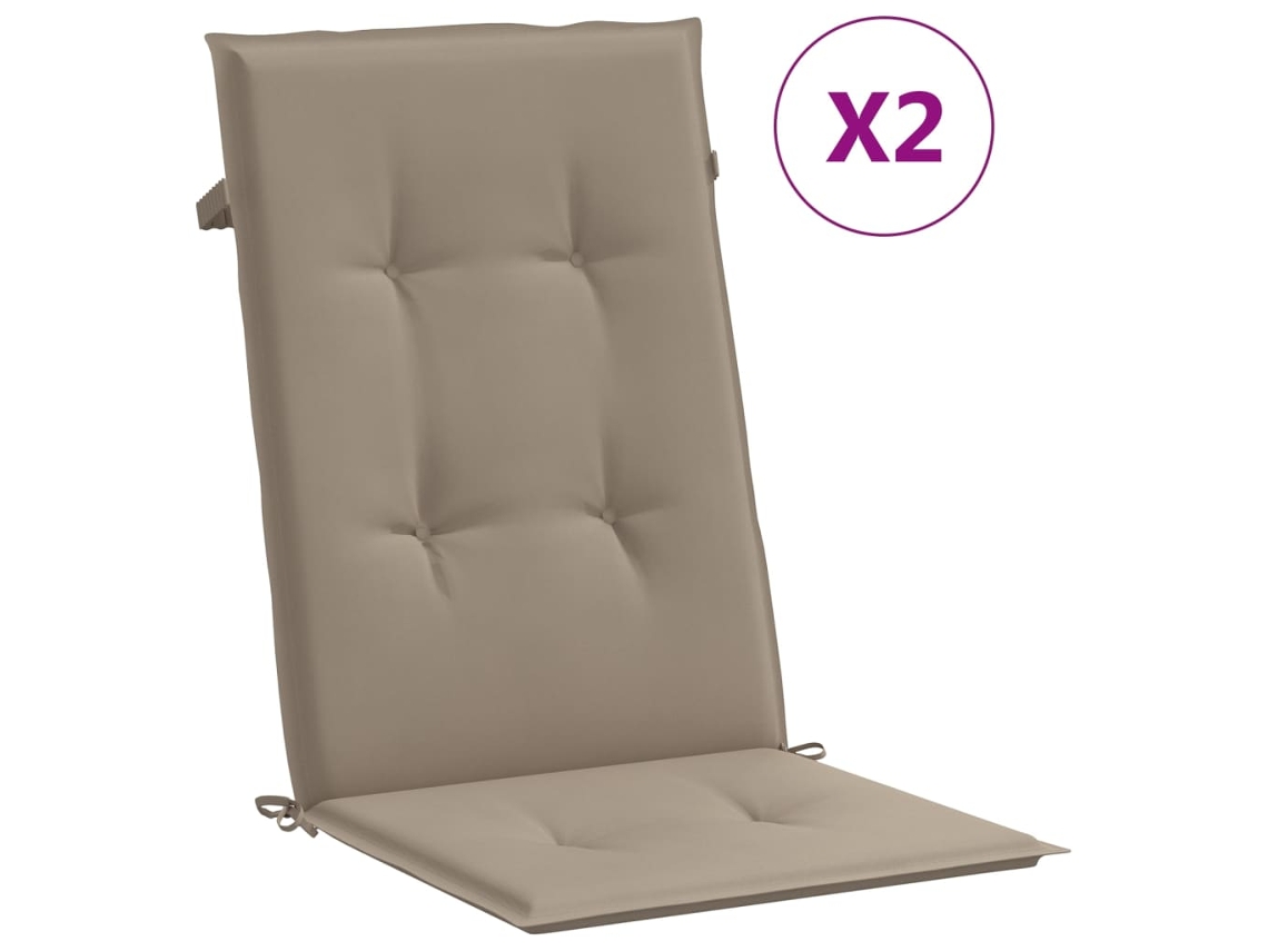 Highback Chair Cushion, Highback Chair Cushions Vidaxl Cinzento-acastanhado Tecido (120 X 50 X 3 Cm)