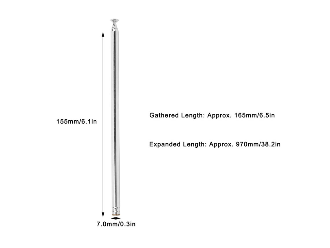Laxiscreed Antena De Fio De Cobre Com Sete Secções Para Melhor Sinal De Tv