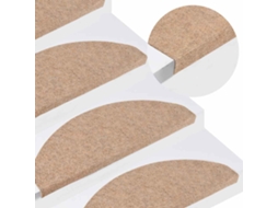 Vidaxl Tapetes De Escada Adesivos 20 Pcs 65x22,5x3,5 Cm Bege