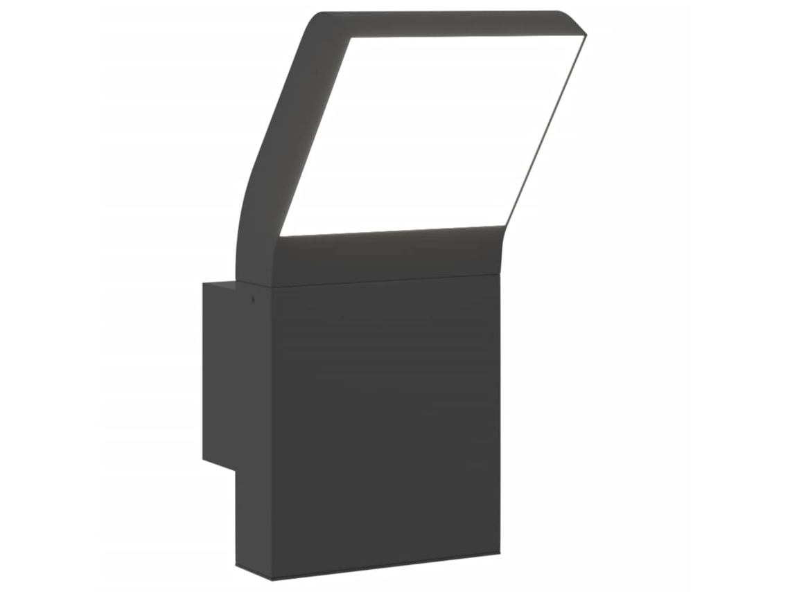 Candeeiro de parede VIDAXL LED para exterior alumínio fundido preto