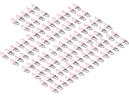 Conjunto de 100 clipes de papel em formato Sorvete, clipes de metal para documentos com acabamento galvanizado para mesa.