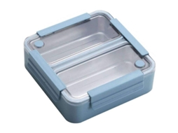 Caixa de Almoço Nova LINE inox anti vazamento com compartimentos azul