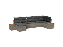 Maison Exclusive - Conjunto De Sofá De Jardim 8 Pcs Cinzeto Polirattan