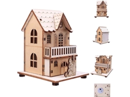 Igreja de Madeira com Led Nova Line para Natal | S/MARCA