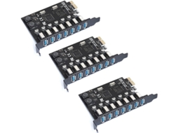 Adaptador/conversor de Placa de Expansão Usb 3.0 Pci Express de 7 Portas SFUSHOS (3 Unidades)