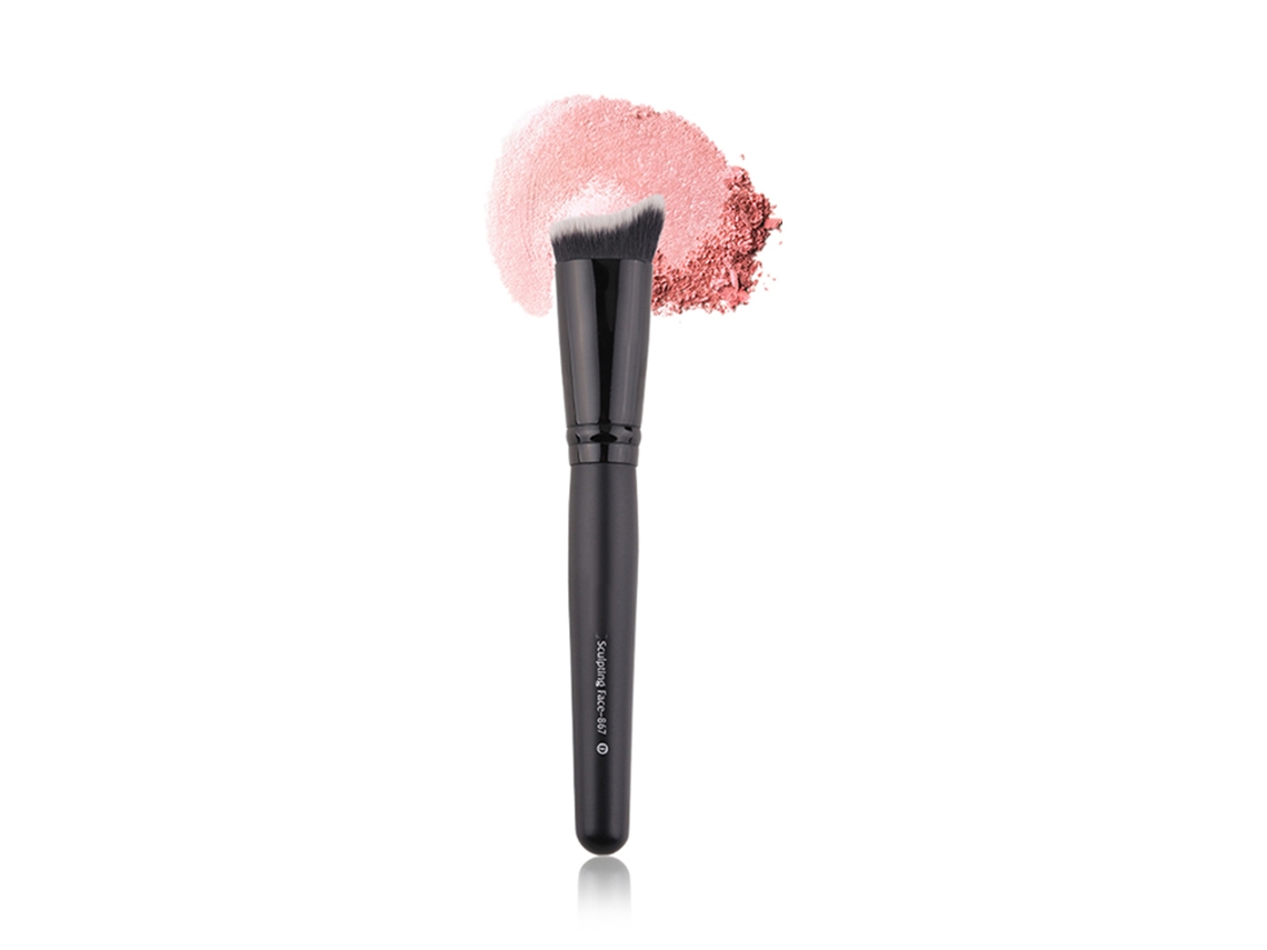Pincel De Maquillaje De Fibra Artificial Para Base Y Máscara - Herramienta Cosmética De Belleza