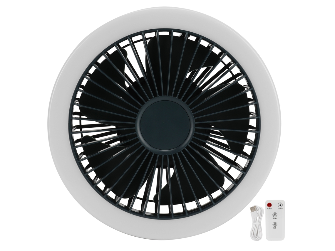 Laxiscreed Ventilador De Teto Compacto Com Controle Usb E Luz Noturna, Recarregável