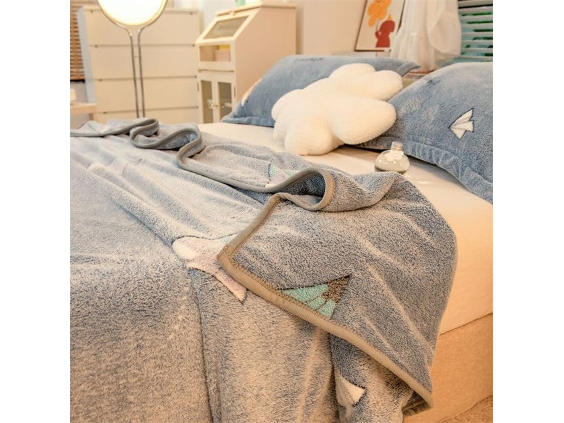 Mantas de Flanela Coral Fleece Macias e Quentes para Camas Imitação Pele Vison Manta Sofá Cor Sólida Inverno,