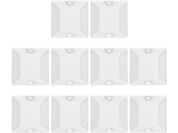 Conjunto De 10 Marcadores Refletivos De Abs Branco