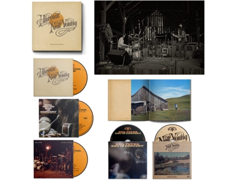 CD Neil Young Harvest (3Cd+2Dvd) 2022 (Box Set) Edição Deluxe