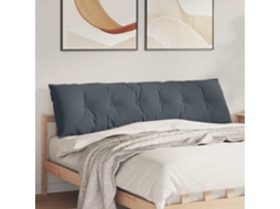 Vidaxl Travesseiro Para Costas Cinzento-escuro 180 X 50 Cm