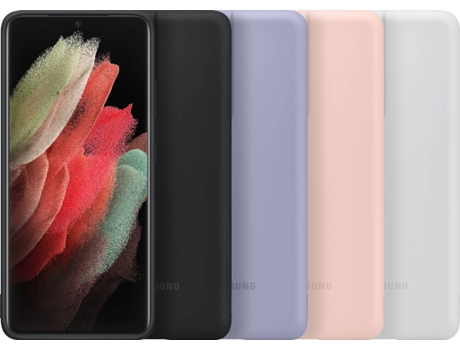 Capa SAMSUNG Galaxy S21 Ultra Silicone Cover Cinzento | Worten.pt