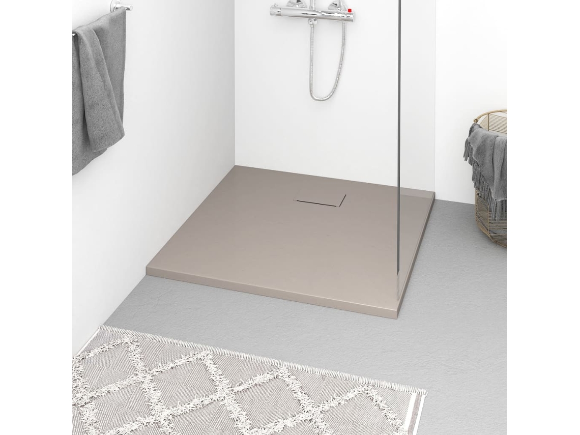 Vidaxl Base De Chuveiro Smc 90x80 Cm Castanho