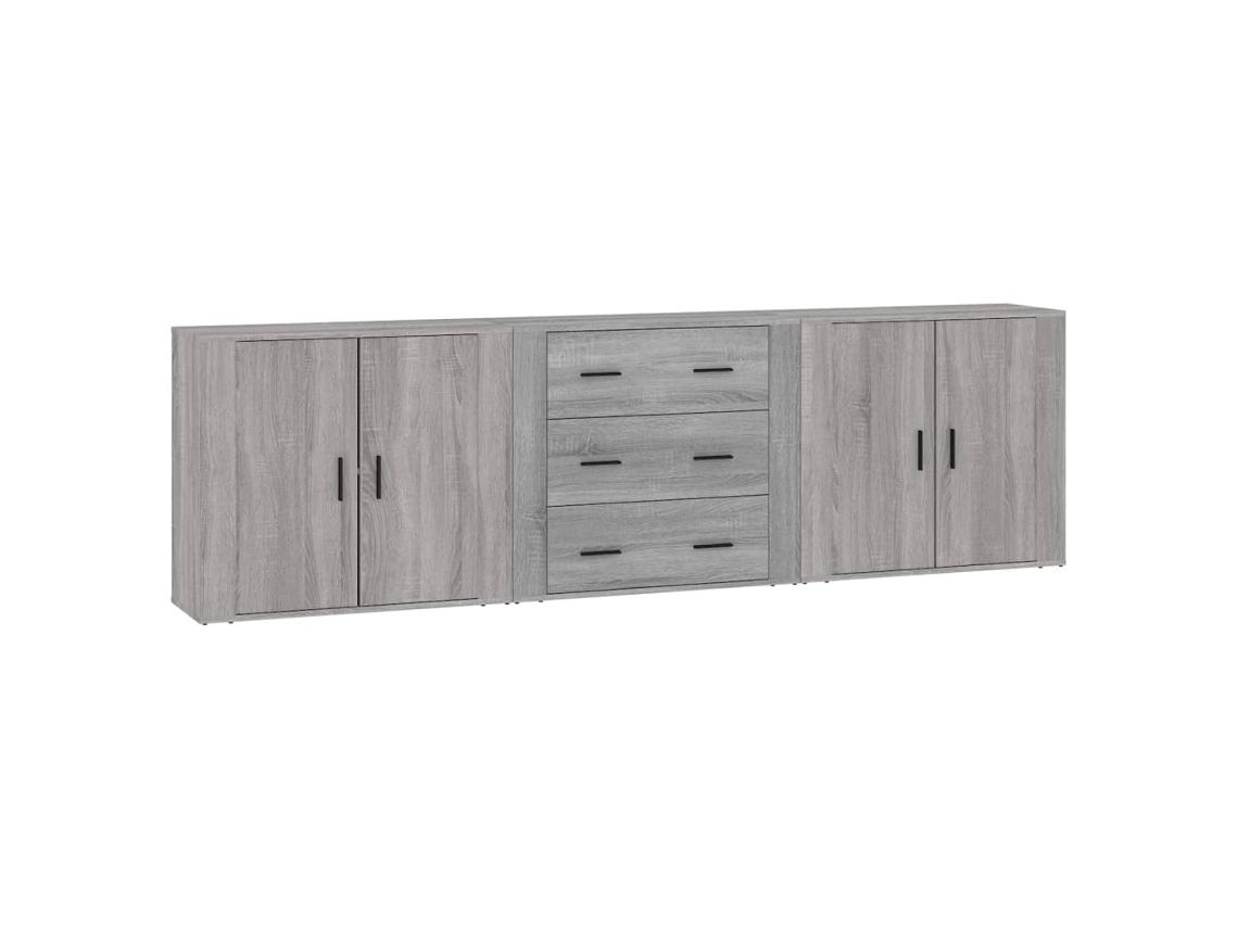 Sideboard, Sideboards Vidaxl Cinzeto Madeira Processada (n/a)