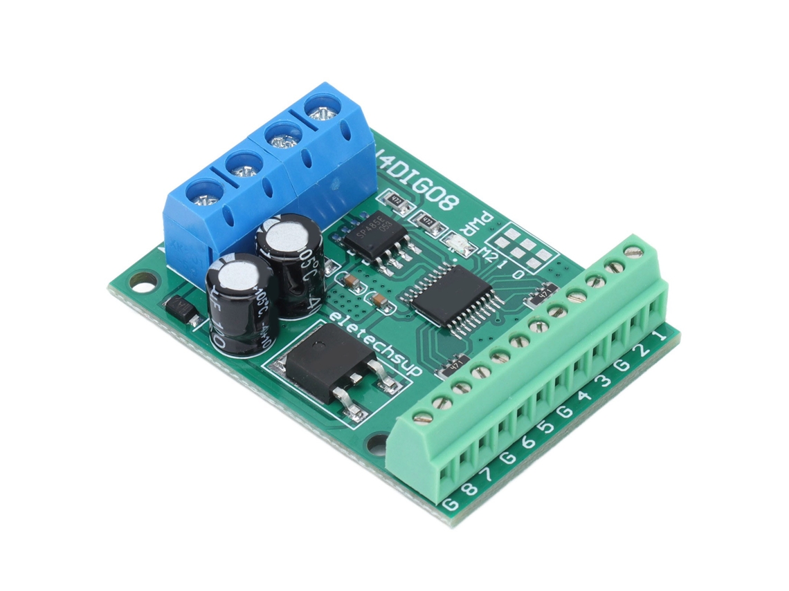 Laxiscreed Módulo De Controle Input E Output, 8 Canais, Rs485 Ttl A 9600bps
