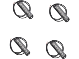 Barra De Luz Estroboscópica Led Gatuida 4 Peças, Iluminação De Emergência Para Carros, Indicadores De Direção Para