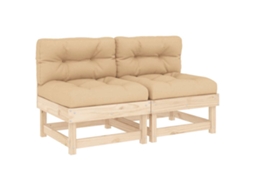 Middle Sofa, Middle Sofas Vidaxl Marrom Madeira De Pinho (n/a)