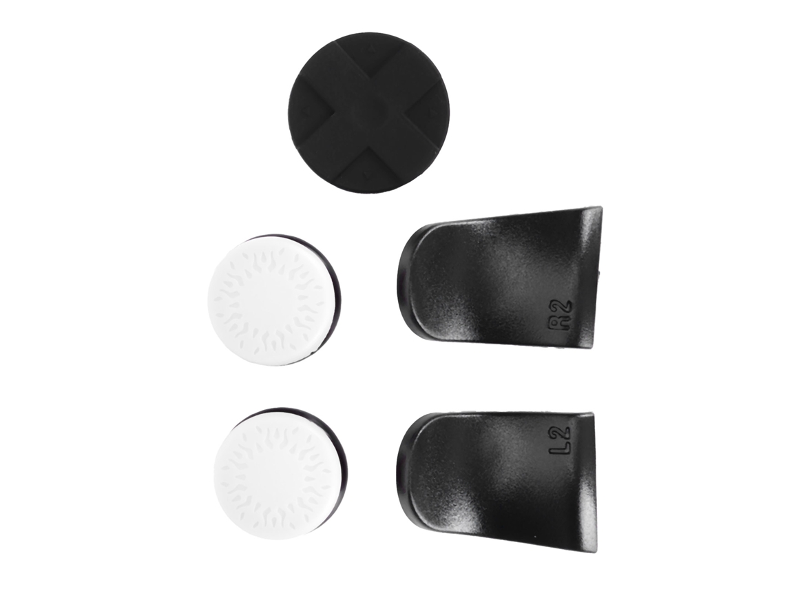 Kit de 5 capas protetoras para analógicos, botões, gatilhos L2 e R2 para PS5 CHABERLU (branca)