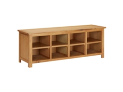Sapateira Organizador em Madeira de Carvalho Maciça 114X37X45 Cm