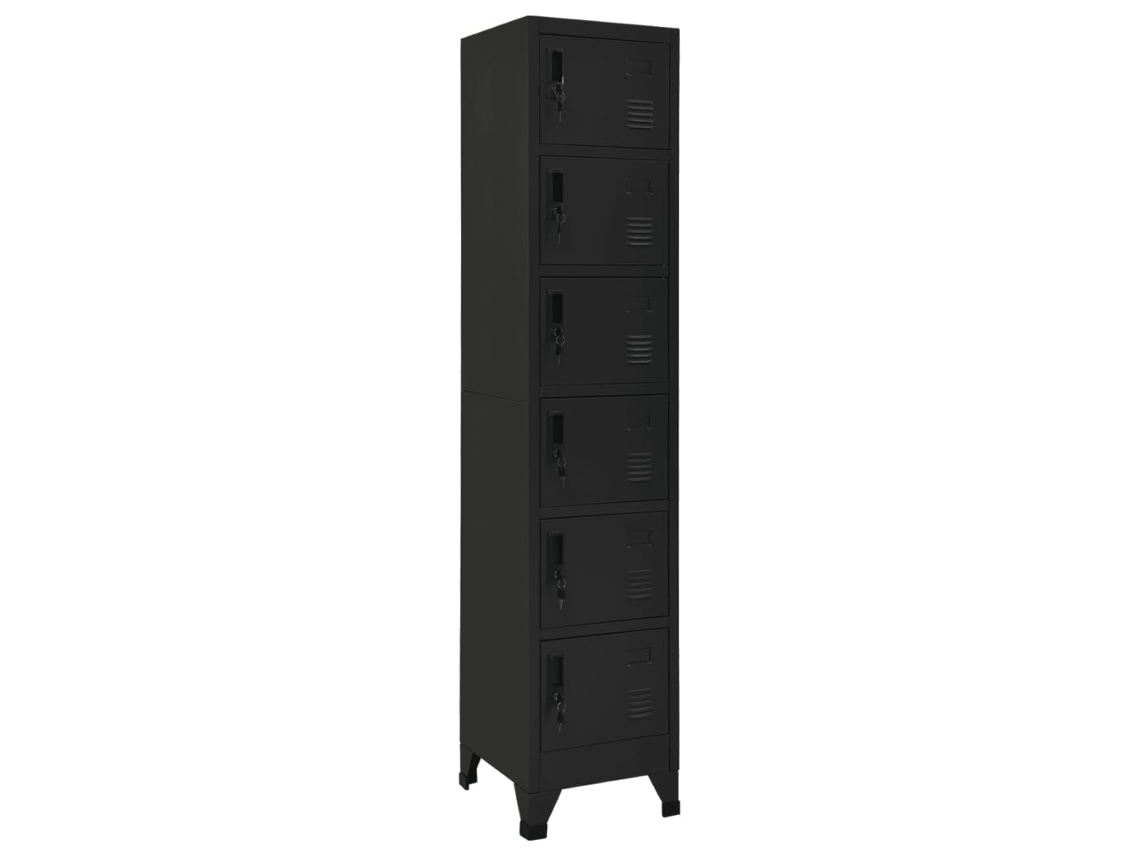 Vidaxl Cacifo 38x40x180 Cm Aço Preto
