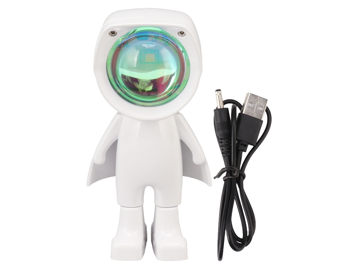 Rebe-projetor De Luz Pôr Do Sol Astronauta Robô Cor Amarela Para Quarto Festa Decoração De Sala Transmissão Ao Vivo