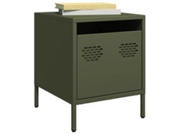 Vidaxl Mesas De Cabeceira 2 Pcs 35x39x43,5 Cm Aço Verde-azeitona
