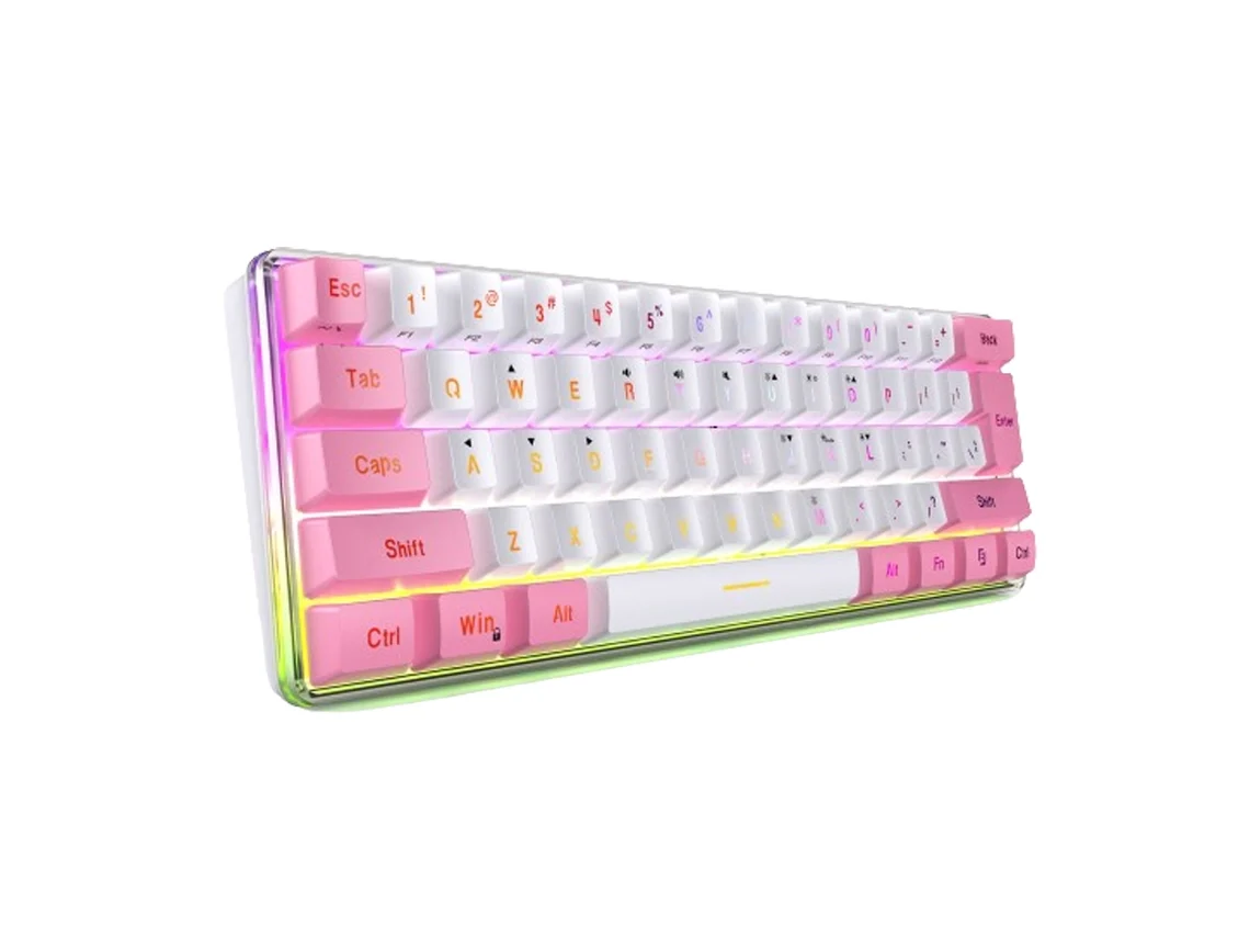 Teclado Mecânico Mars Gaming Mk60 Branco Azul Switch Português
