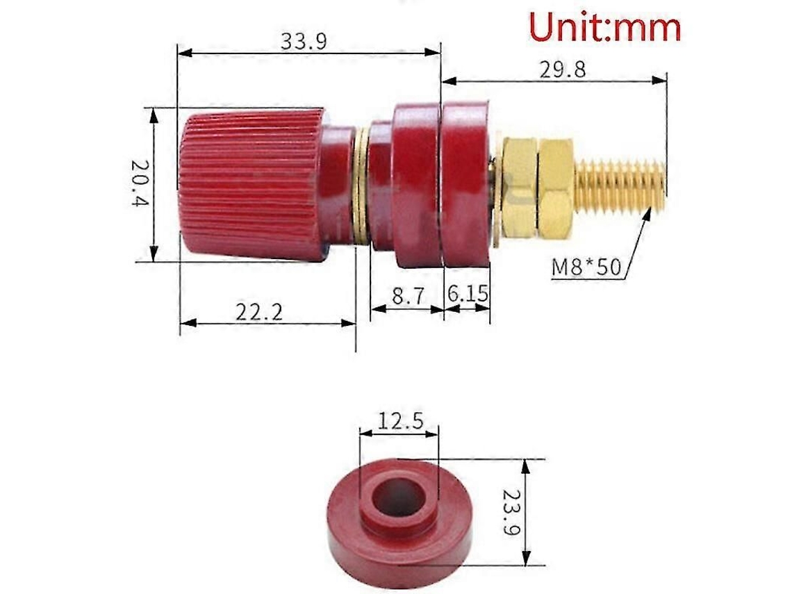 Conector De Terminal Para Bateria Automotiva, 5/16 Polegadas