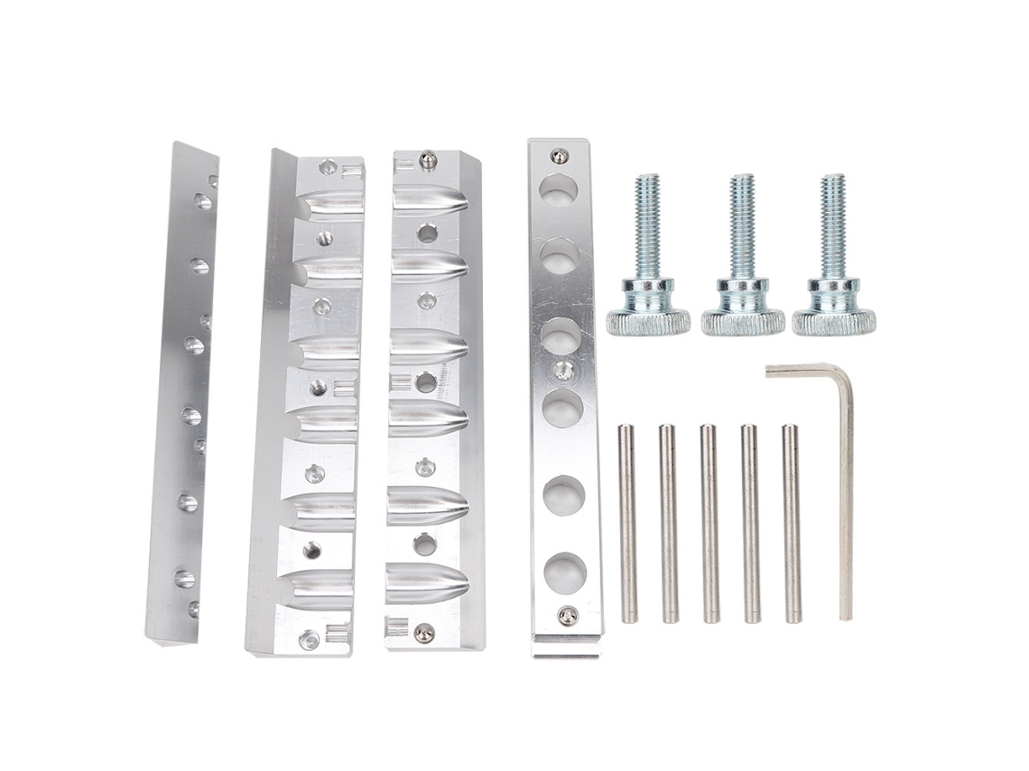 Molde De Batom Diy Alumínio 6 Buracos 12.1mm Triplo Uso Prata Espacial