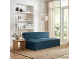Vidaxl Sofá Cama Dobrável Azul 152 X 86,5 X 60 Cm Tecido