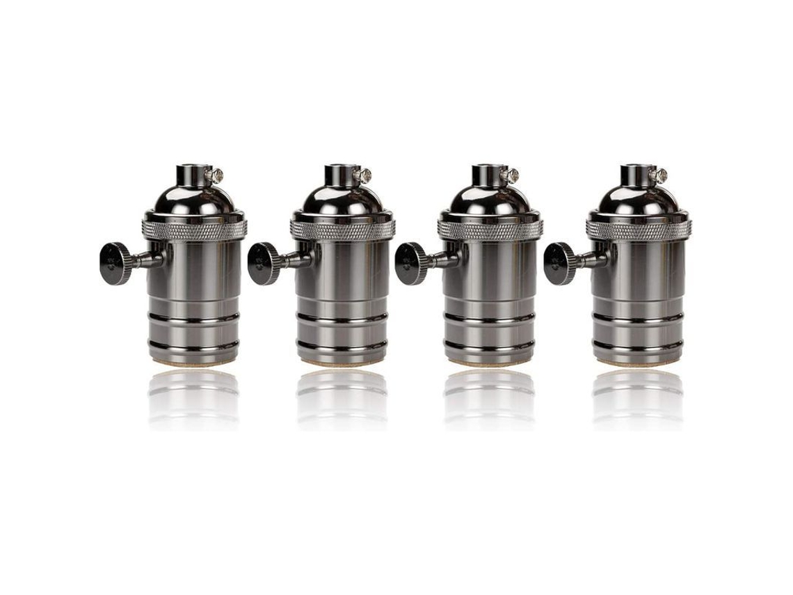 4pcs Adaptador de Lâmpada E27 com Interruptor Vintage