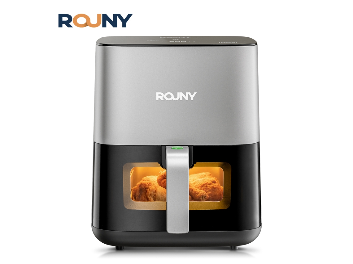 Fritadeira Sem Óleo Air Fryer ROUNY T3, 4.5l, 1450w, 8 programas, regulação de temperatura, infusão de água