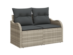 Conjunto 11 Sofá Modular Vidaxl Cinzento-claro Vime Pe (344 X 177,5 X 69 Cm)