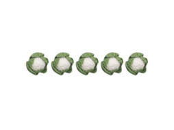 Rebe 5 Miniaturas de Verduras de Arcilla Artesanal Coliflor Repollo Chino para Cocina de Muñecas 1:12 Verde