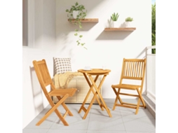 Vidaxl Conjunto Bistro De Jardim 3 Pcs Castanho