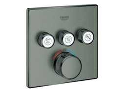 Termóstato GROHE Grohtherm Smartcontrol com Três Válvulas de Fecho Cor: Grafite Dura Escovada