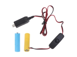 A Fonte De Alimentação Do Usb C Do Eliminador De Bateria 3v Aa Substitui A Bateria 2xaa Pelo Interruptor Allinless