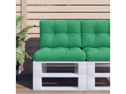 Vidaxl Almofadões Para Móveis De Paletes 2 Pcs Tecido Verde
