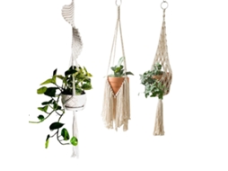Cesto de flores com tecido tricô em estilo nórdico, 3 peças LAXISCREED